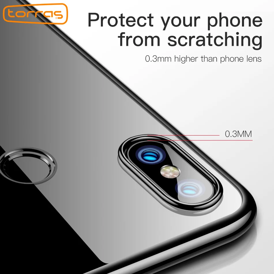 TORRAS для Xiaomi Mi 8 чехол прозрачный силиконовый Противоударный роскошные чехлы se
