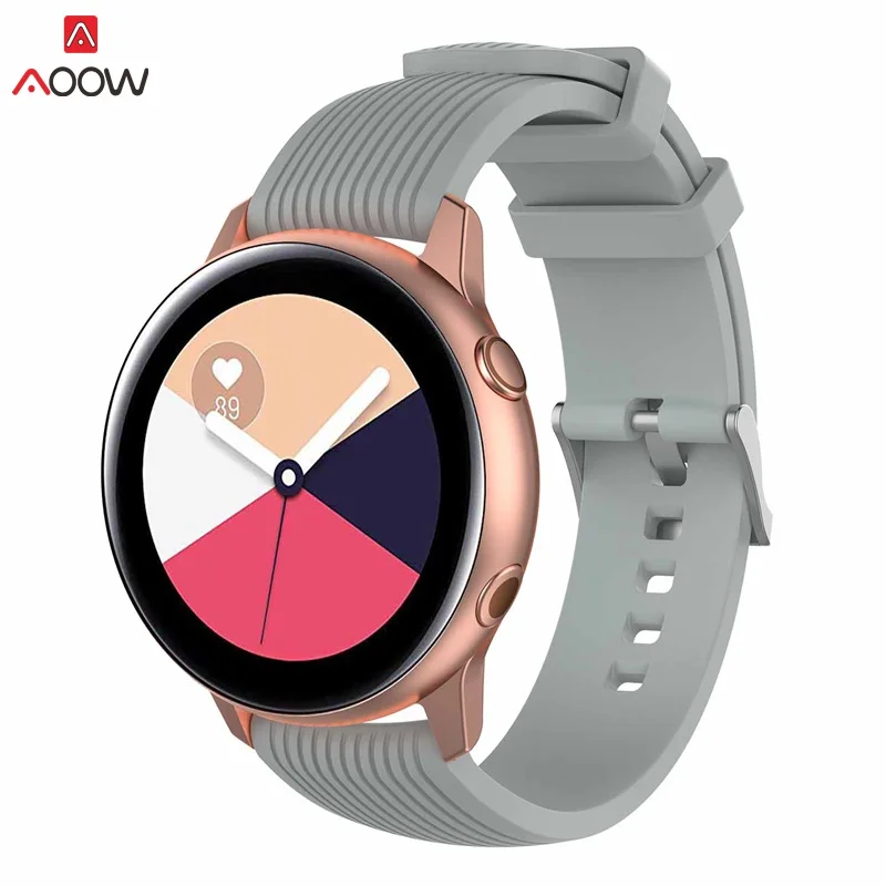 Спортивный мягкий силиконовый браслет для наручных часов Samsung Galaxy Watch Active ремешок