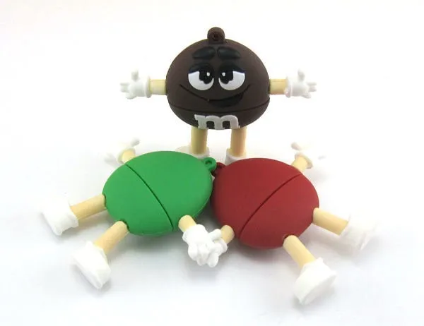 HOT chocolate M&ampM USB Flash Drive pen drive 4GB 8gb 16gb 32gb 64gb Stick memory Pendrive U Disk creative Gift new arrival | Компьютеры