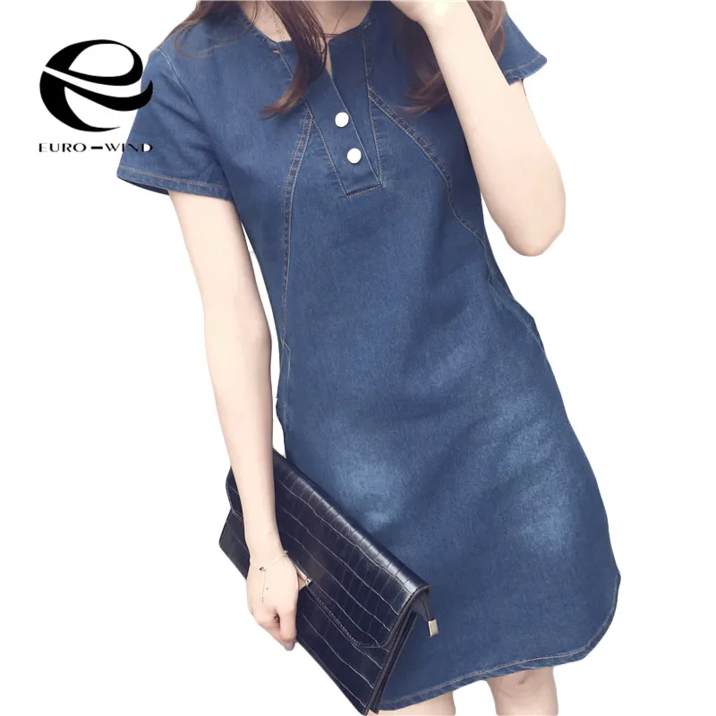 Плюс размер 5XL корейское джинсовое платье для женщин 2019 новое летнее