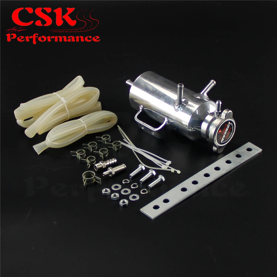 Алюминиевый маслоуловитель бачок резервуар с дыхательным фильтром серебряной