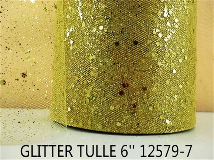 

David accessories 6" glitter mesh&tulle ribbon 100 yards,DIY handmade materials,wedding gift wrap,100Y12579