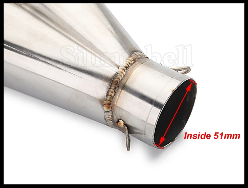 Для MSX125 Z900 Z1000 GSXR750 R3 CBR650 Nmax Xmax мотоцикл Akrapovic выхлопная труба Универсальный двойной нос наконечник глушитель вход 51 мм