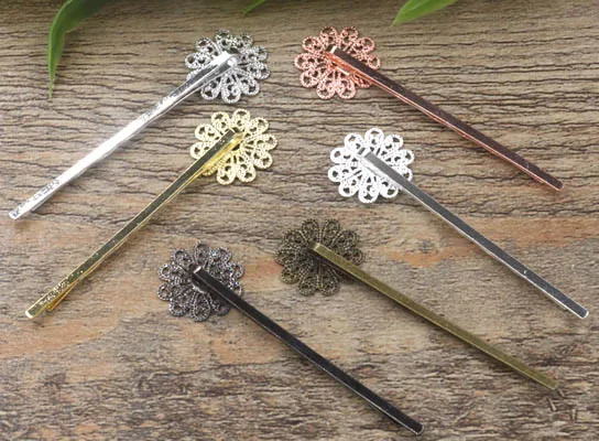 Заколки-невидимки Женские винтажные круглые зажимы для волос с филигранными