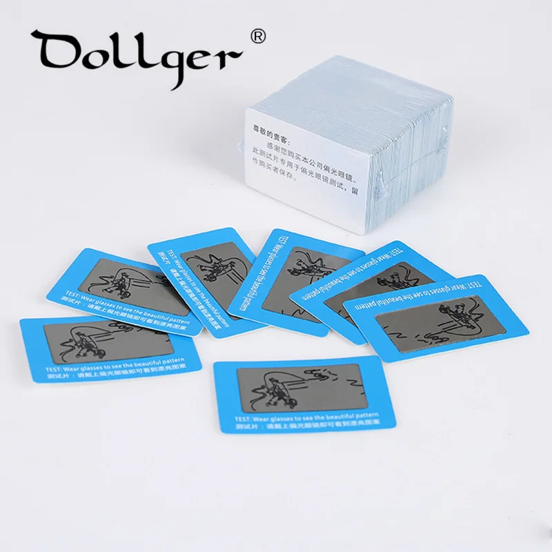 100 шт. TAC поляризованные линзы Тестовая карта для тестирования поляризационных