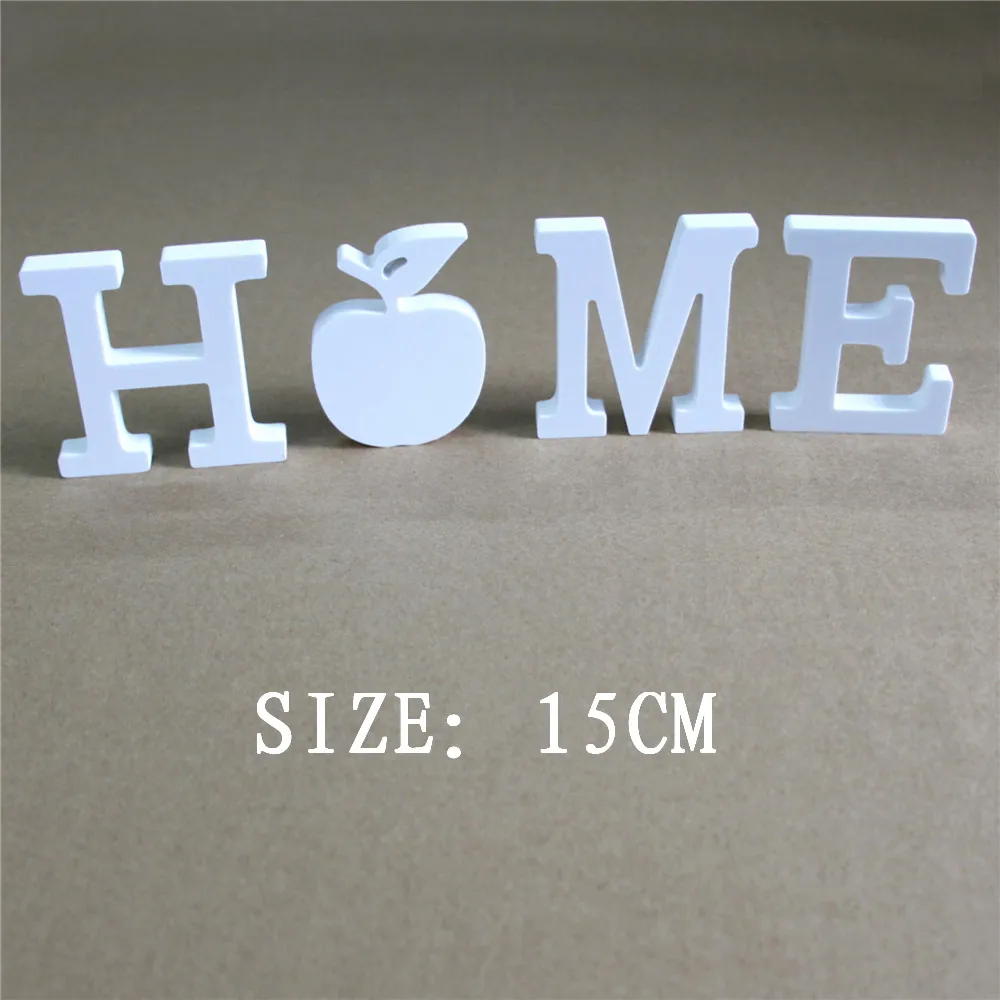 

15cm Artificial wood Wooden letters Butterfly crown heart ring Digital Number for Home wedding decoration Gift and Child's name