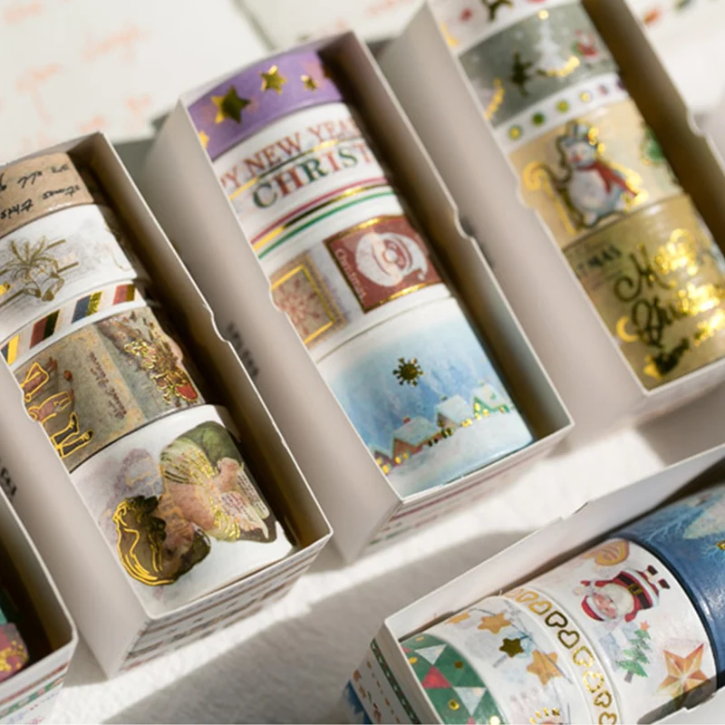 5 рулонов/коробка декоративная лента для скрапбукинга|Офисный скотч| |