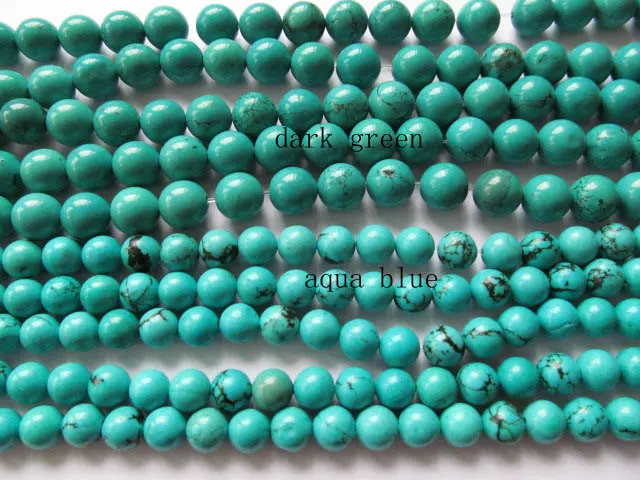 

high quality bulk turquoise beads round ball jewelry beads 4mm--10strands 16inch/per strand