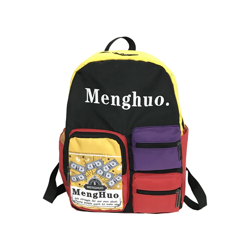 

Menghuo Women Nylon Fabric Backpack Female Summer School Bags Backpacks for Teenage Girls Boys Women Men High Quality Bag pack