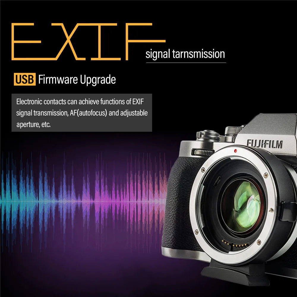 Viltrox EF-FX2 адаптер с автофокусом для объектива 0.71x редуктор Скорость усилитель объектив IS USM для Canon EF Крепление объектива к Fuji Камера X-T3/T2 X-T20 X-T100 X-PRO2