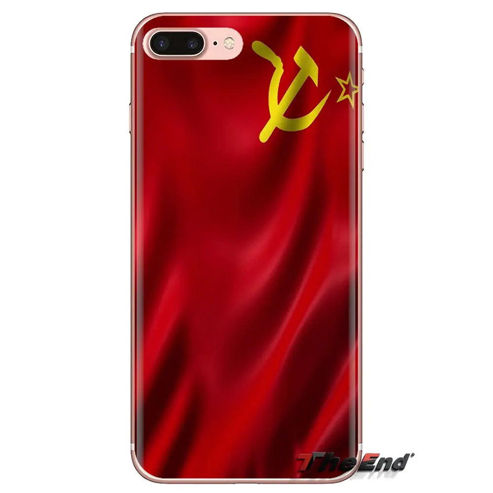 For HTC One U11 U12 X9 M7 M8 A9 M9 M10 E9 Plus Desire 630 530 626 628 816 820 830 Red Soviet Union USSR Flag Banner TPU Bag Case |