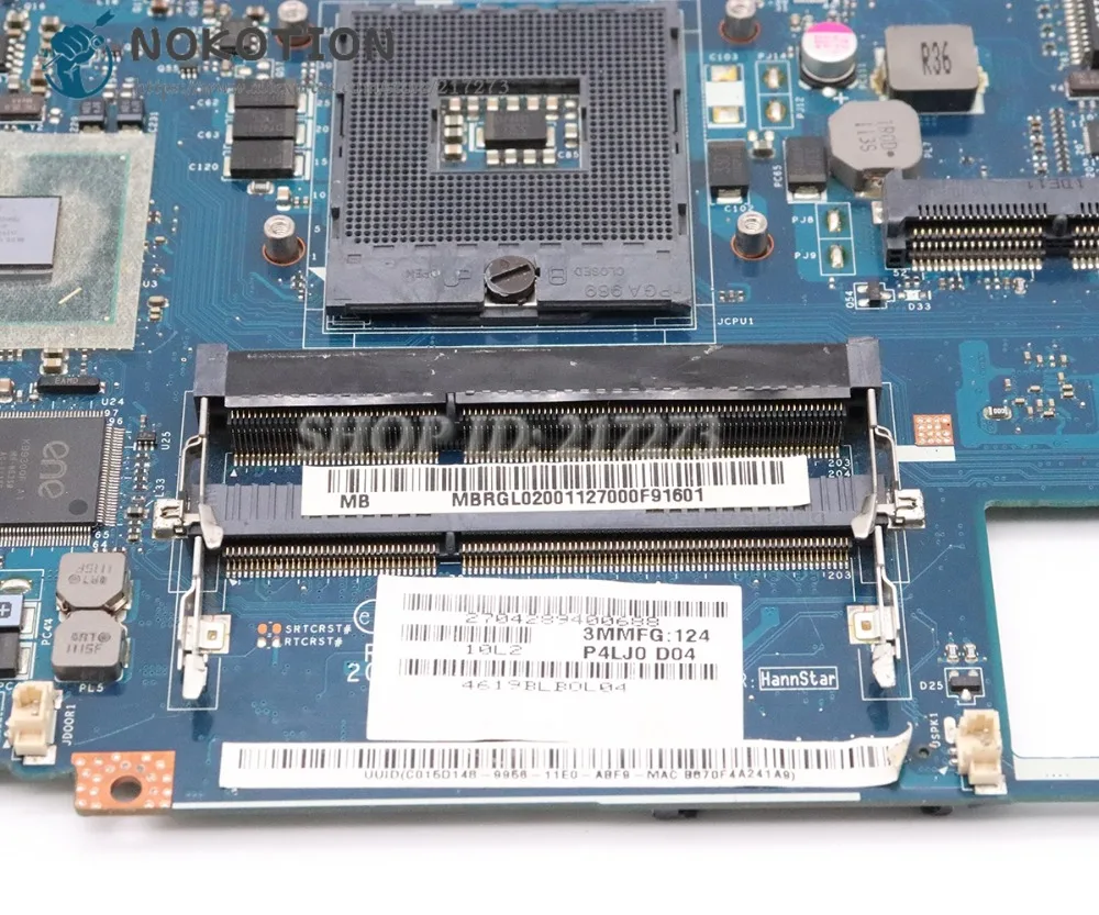 Материнская плата NOKOTION для ноутбука Acer aspire 4830 4830T 4830TG MBRGM02001 MBRGL02001 P4LJ0 LA-7231P HM65 DDR3
