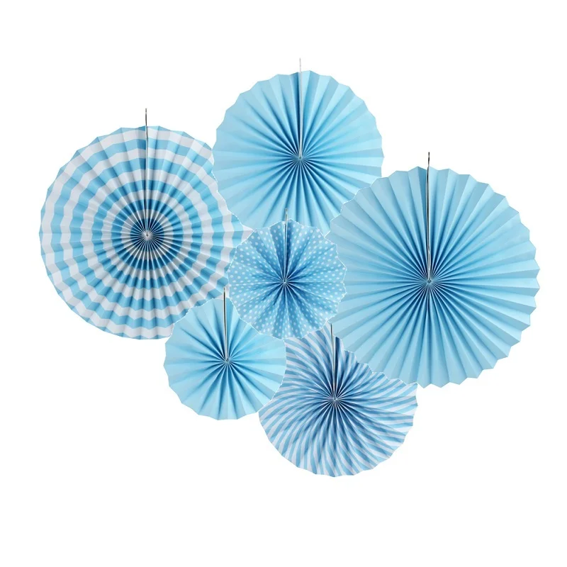style 12 New Orange Set Paper Crafts Home Hanging Decoration Party Birthday Wedding Baby Shower Sunshine Bright Color Paper Fan - Цвет: style 12