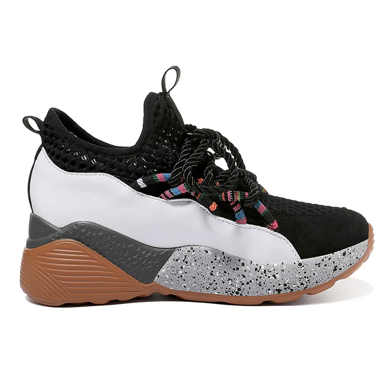 2019 New Spring autumn Ultralight platform sneakers women Hot sale fashion white jogging leather Lace-up casual shoes | Обувь