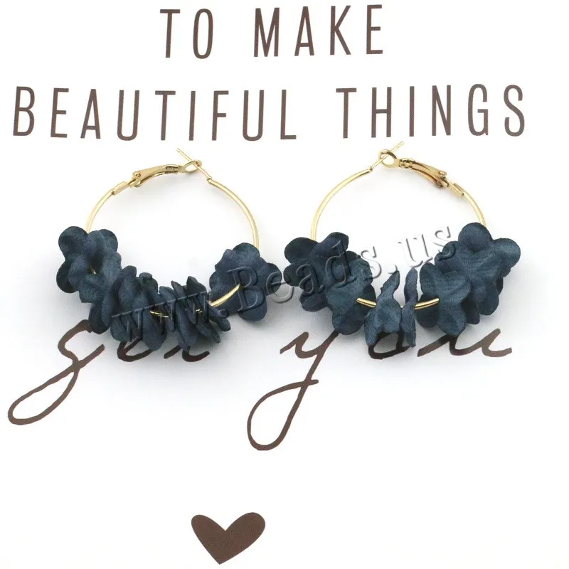 New Fashion Fabric Flower Drop Earrings For Women Girls 2018 Statement Earring Jewelry Oorbellen Colorful Petal Circle Big Fancy | Украшения