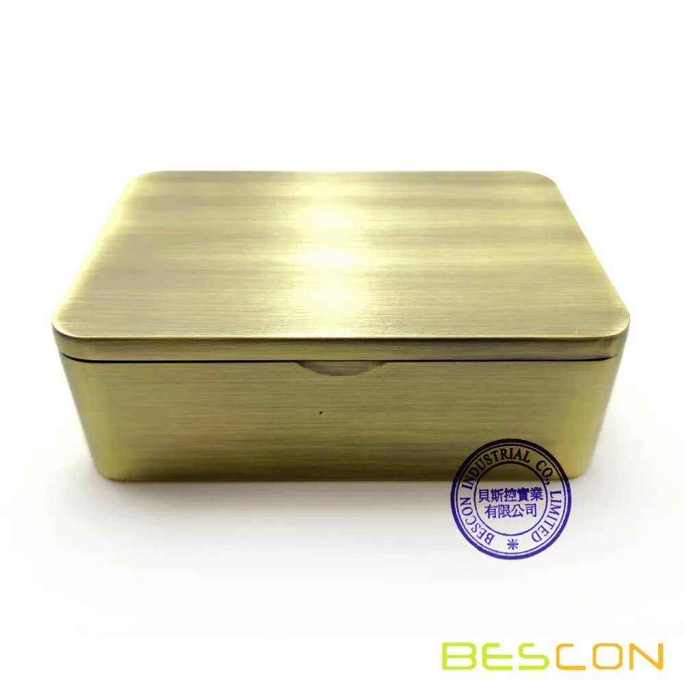 Bescon Делюкс сверхпрочная латунная металлическая коробка с кубиками для 7 шт многогранный набор костей для ролевых игр