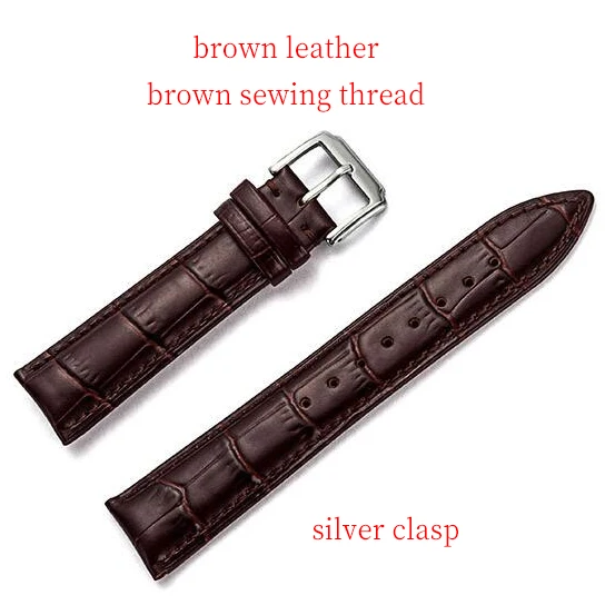 brown silver Genuine Leather Watch Band Strap for Samsung Galaxy gear s3/Sport Galaxy 42 46 Active Band 19mm 20m 24mm leather 22mm band quick - Цвет ремешка: brown silver