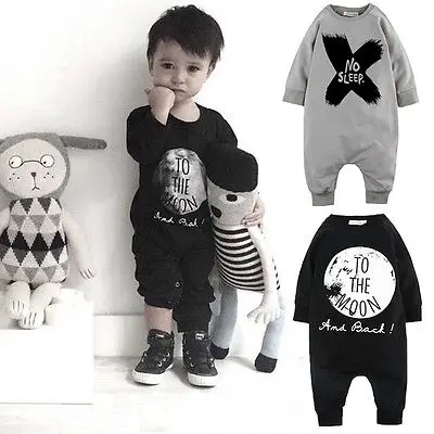 2016 Комбинезон для маленьких мальчиков и девочек боди комплекты одежды пижамы