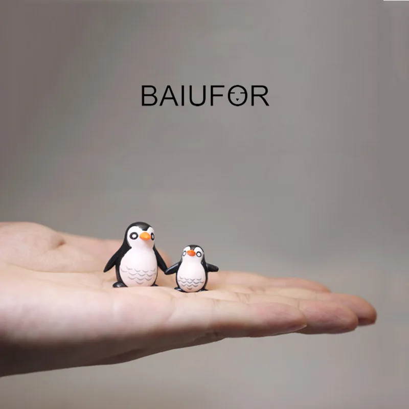 Миниатюры и фигурки BAIUFOR милый пингвин миниатюрные садовые суккуленты украшение