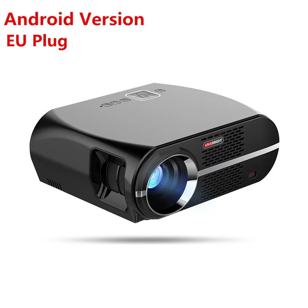 EU PLUG VIVIBRIGHT GP100 Android проектор Full HD 3200 люмен 1080P wifi Bluetooth светодиодный ЖК-проектор для домашнего кинотеатра - Цвет: EU PLUG