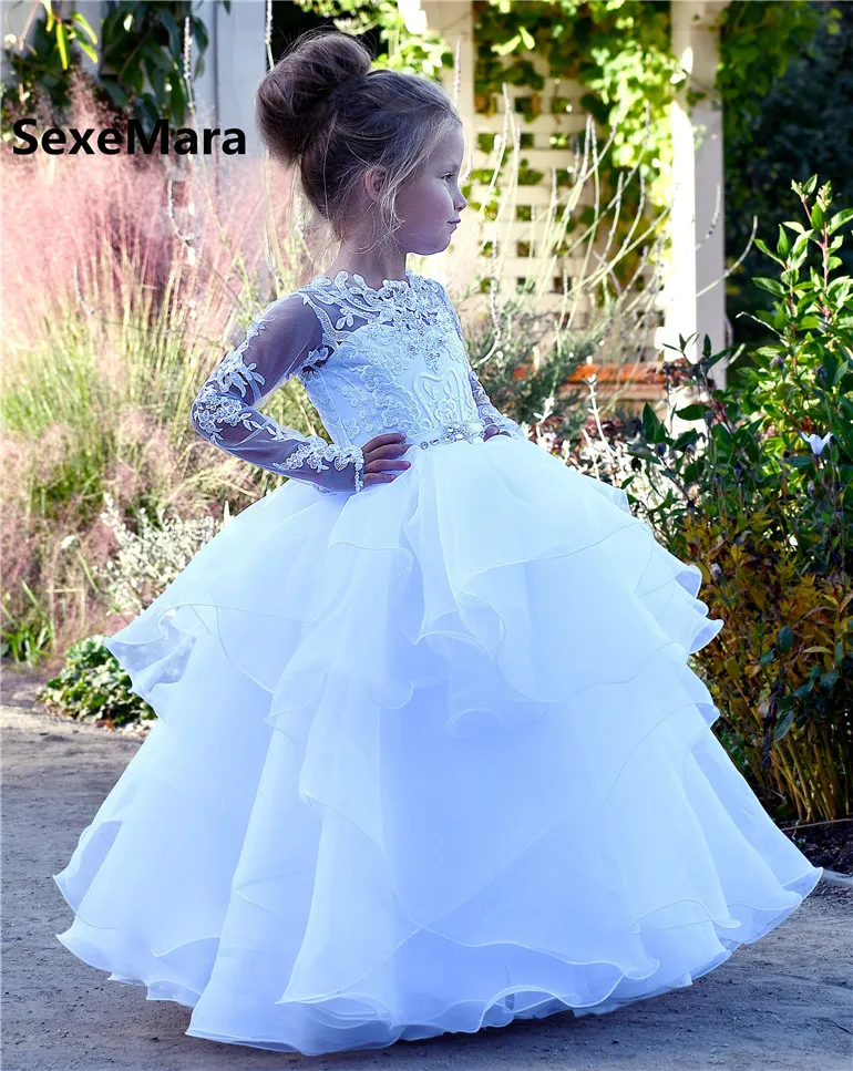 New Kids Pageant Gowns Ball Gown Flower Girl Dresses For Weddings First Communion Dresses