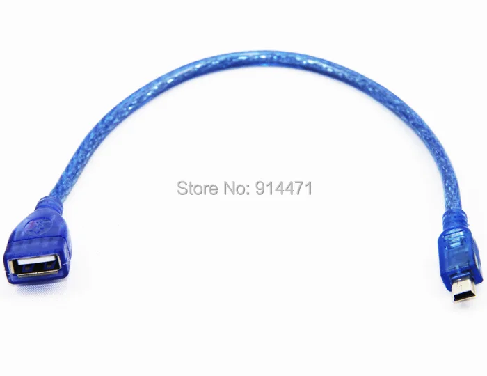Bochara 30 см 50 см мини 5P OTG мини 5P штекер USB Женский удлинитель M/F двойное экранирование(фольга+ Плетеный) высокая скорость