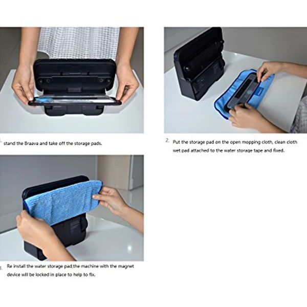 Мокрая тряпка из микрофибры моющаяся и многоразовая подходит для iRobot Braava 380 380t 320