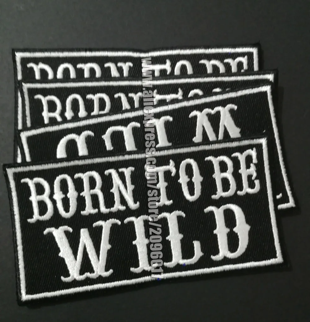 10 шт./лот значки Born to Be Wild Patches для мотоциклетной Байкерской куртки жилет одежда