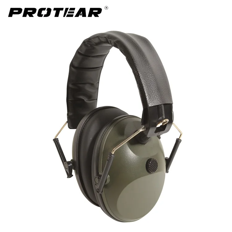 Single Microphone Protear электронная защита ушей для стрельбы, охоты, Ушная муфта с принтом, тактическая гарнитура, Защита слуха, ушные муфты для охоты - Цвет: Single Microphone