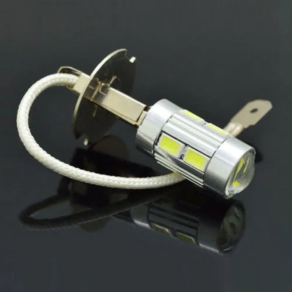 2 шт. 10SMD H3 светодиодный 5630 DC 12V дальнего света 360 градусов супер яркий