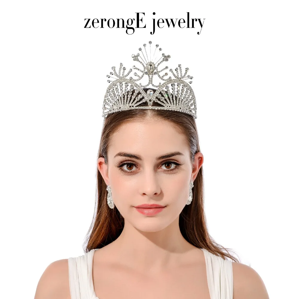 ZerongE ювелирные изделия 4 1 &quotроскошные свадебные аксессуары для волос Свадебная