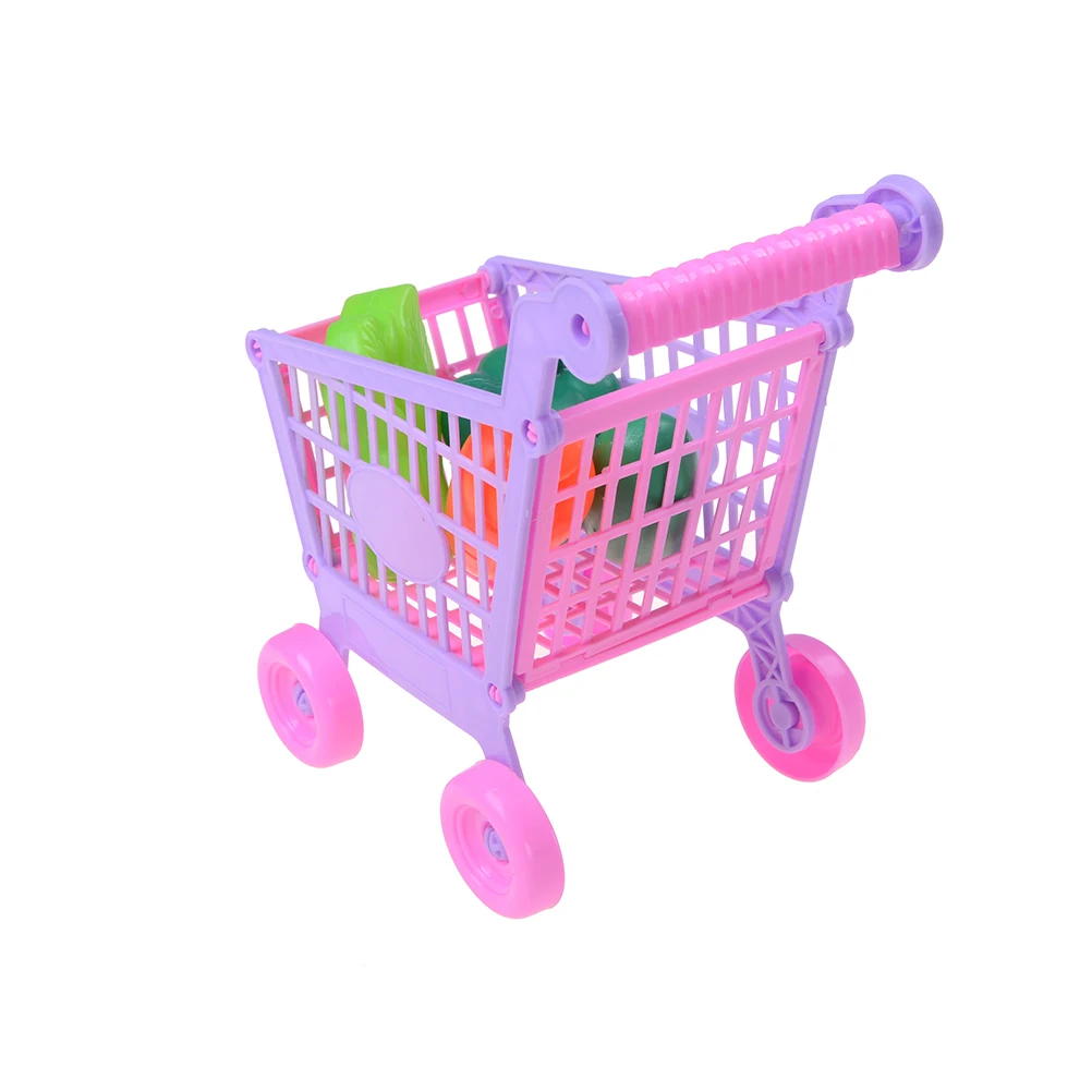1 Набор корзина для супермаркета с полным продуктовым питанием детей игрушка
