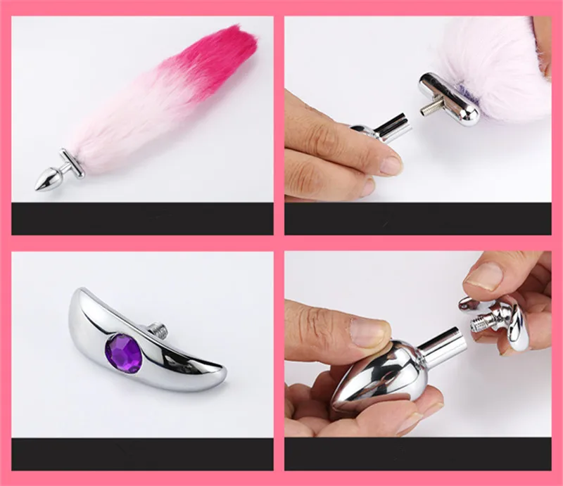 Metal Butt Anal Plug with Fox tail and cat ear Cosplay Erotic Accessories anal dildo Adult Sex Toys for women Couples bdsm games | Красота и