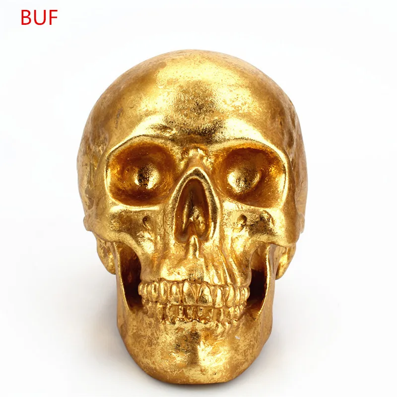 С золотыми черепами свинья копилка для Изделия из смолы с головами декоративные