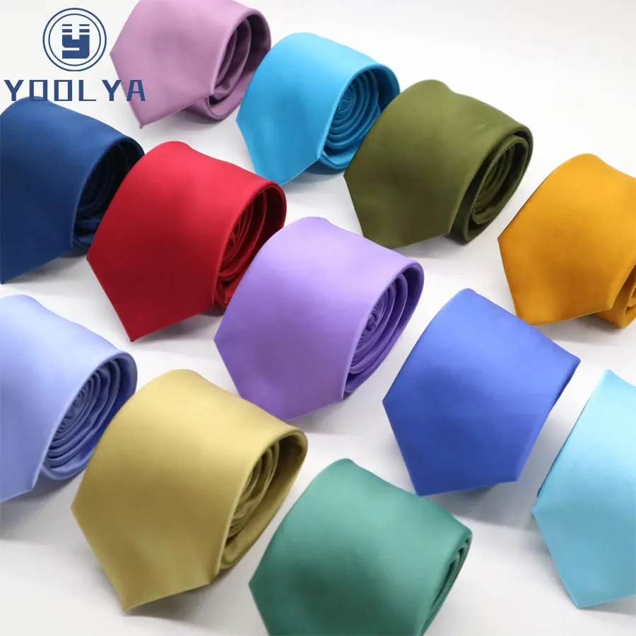 Мужской узкий галстук 7 см полиэстер шелк Узкий однотонный для свадьбы вечеринки
