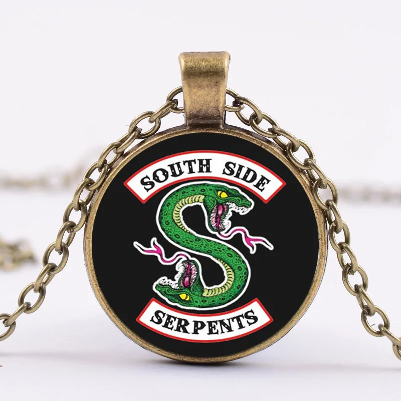 Style 2 Азиатских Одежда высшего качества ривердейл "South Side serpents" Цепочки и ожерелья Косплэй джагхеда Джонса в стиле «панк» на длинной цепочке, Цепочки и ожерелья Популярные ТВ серии ювелирных изделий - Окраска металла: Style 2