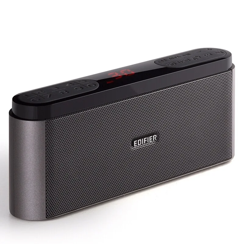EDIFIER MP19 портативный мини динамик s с FM радио светодиодный дисплей Micro SD карта MP3