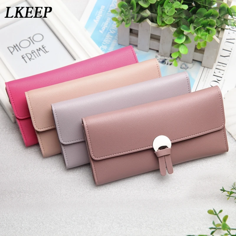 

New Female Wallet Leather Women Wallet Change Long Design Hasp Purses Clutch Money Coin Card Holders Wallet Carteras