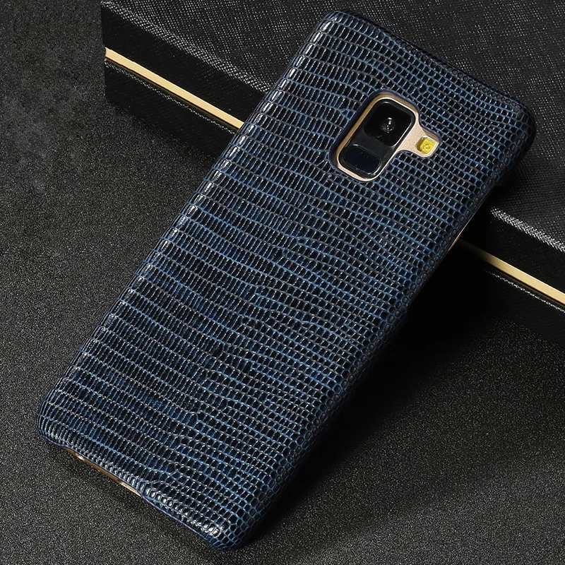 Чехол для телефона из натуральной кожи для Samsung A7 A8 A9 чехол с текстурой ящерицы мягкий полузакрытый чехол S6 S7 S8 Note4 5 8.