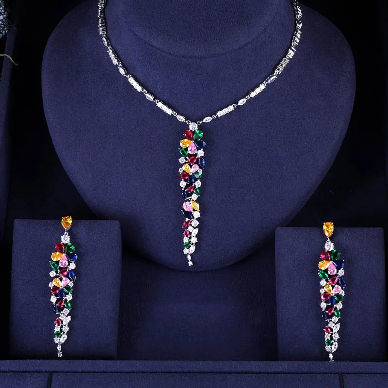 Janekelly цветок кластер Флора женский свадебный кубический цирконий массивное