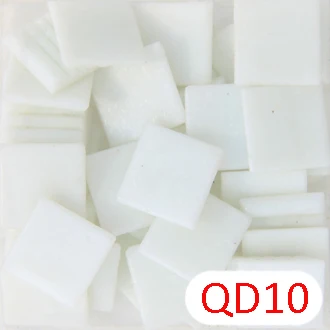 QD10 200 г/68 шт 20X20 мм 3/4 дюймов белая черная серия кварцевая мозаика россыпью мозаики хобби, DIY поставщик материалов, Кварцевая стеклянная плитка - Цвет: QD10