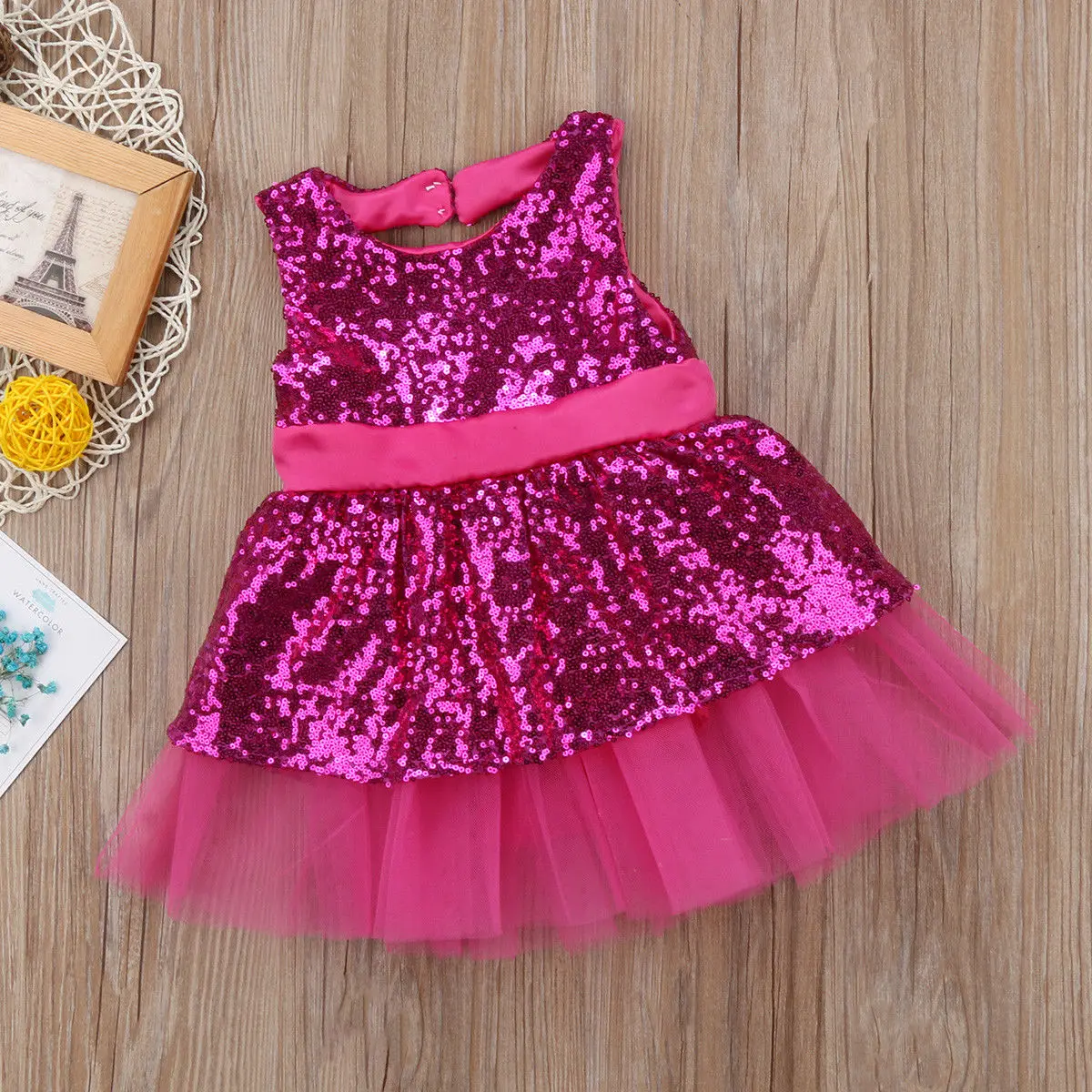 2018 Brand New Princess Kids Toddler Infant Child Baby Girls Sequins Dress Party Wedding Gown Backless Bow Formal Dresses | Детская