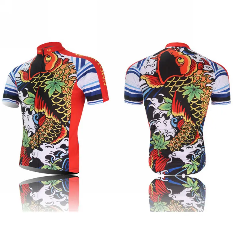 Мужская велосипедная одежда XINTOWN с принтом альпинама коротким рукавом Джерси