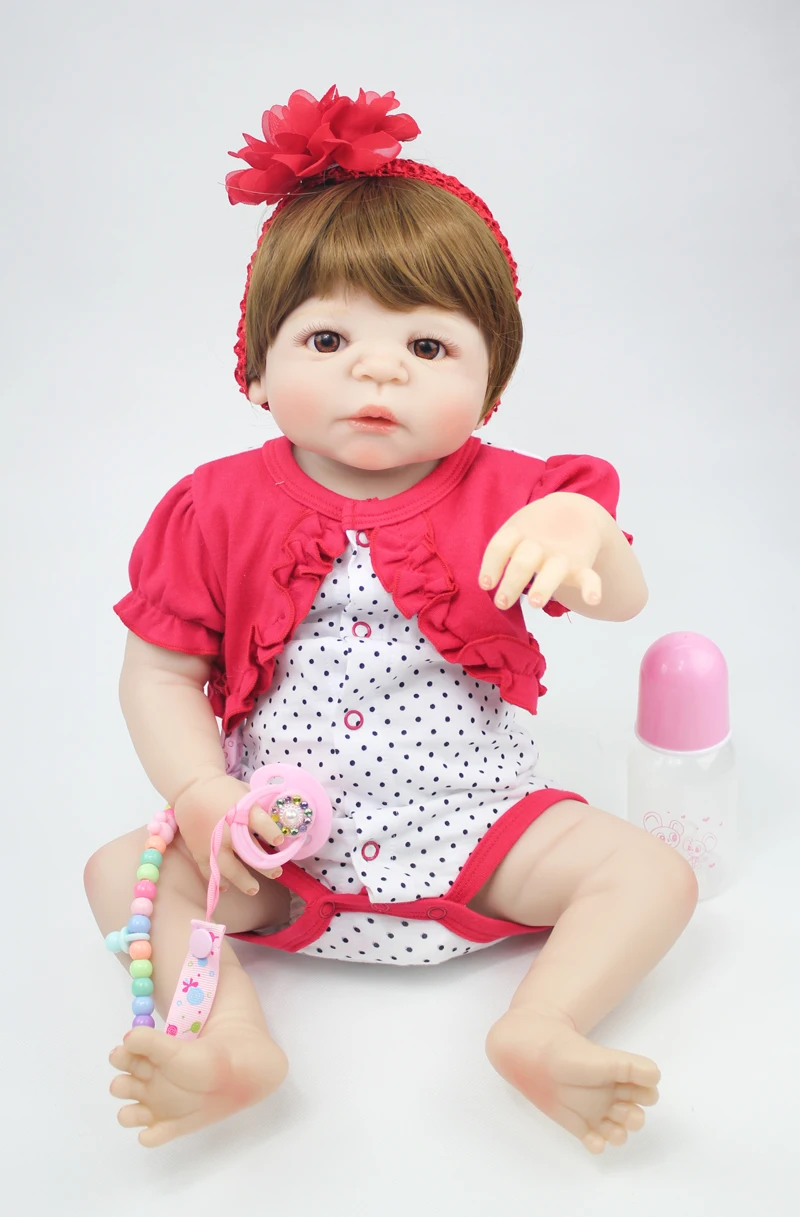 55 см полный силиконовый корпус Reborn Baby Doll 22 дюймов новорожденных принцессы для