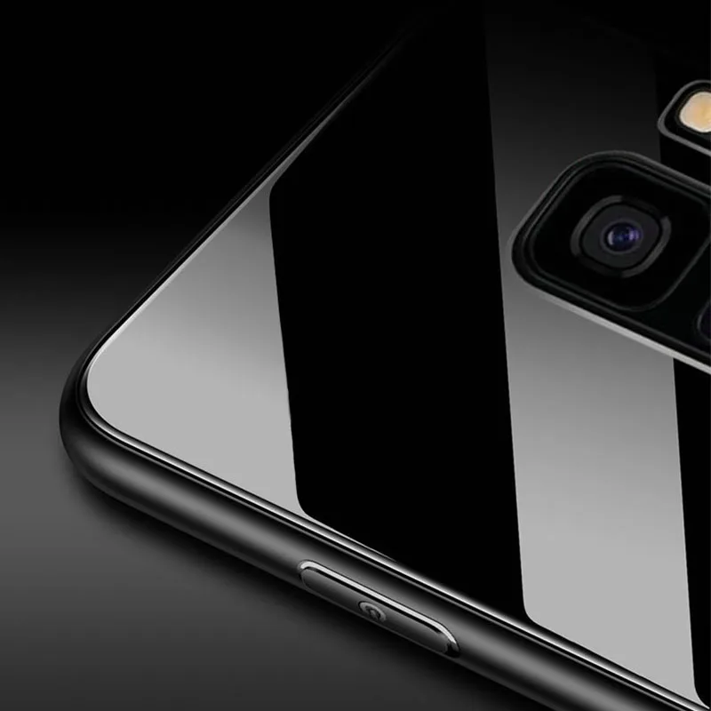 YueTuo жесткий стеклянный зеркальный чехол для samsung galaxy A7 2018 A750 A6 A6S Plus A8 A9 star A9S A8S