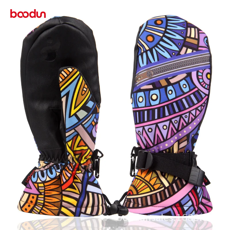 Лыжные теплые перчатки для велоспорта на открытом воздухе водонепроницаемые