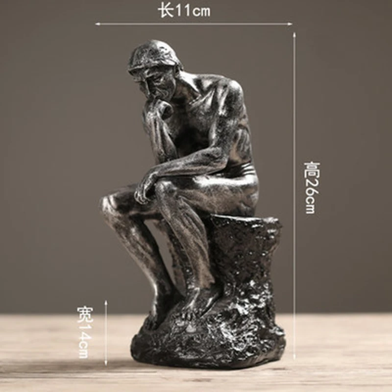Статуя истончика Rodin и скульптура искусства для мужчин Статуэтка из эпоксидной