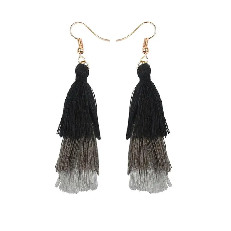 DIEZI New Brand 8 Colors Bohemia Fringed Earrings Big Boho Long Tassel Stud Statement For Women Earring | Украшения и аксессуары