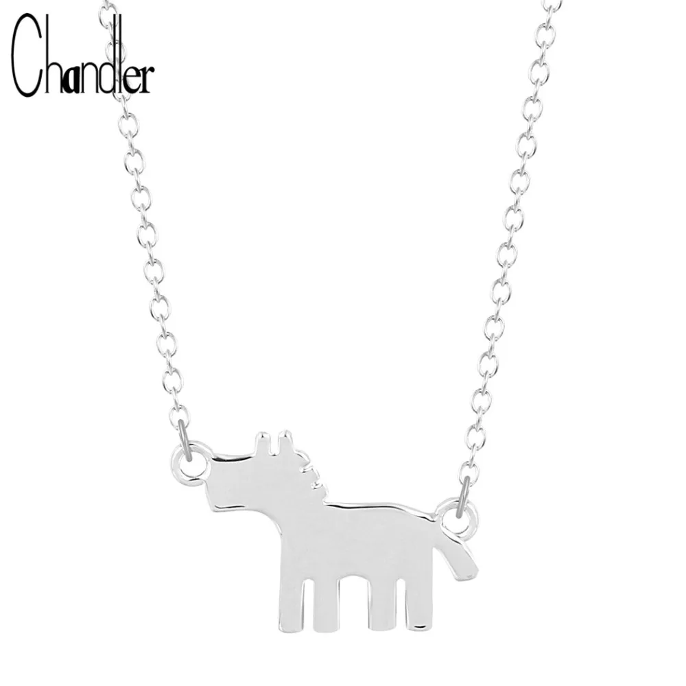 Позолоченное ожерелье с ослом Chandler Rudolf подвеской для женщин подарок длинная