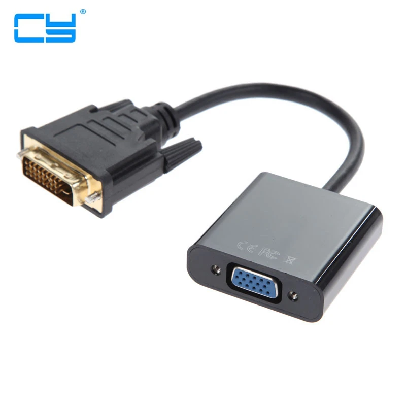 DVI-D-adaptador de vídeo para PC, Conector De Monitor HDTV para PC, VGA,...